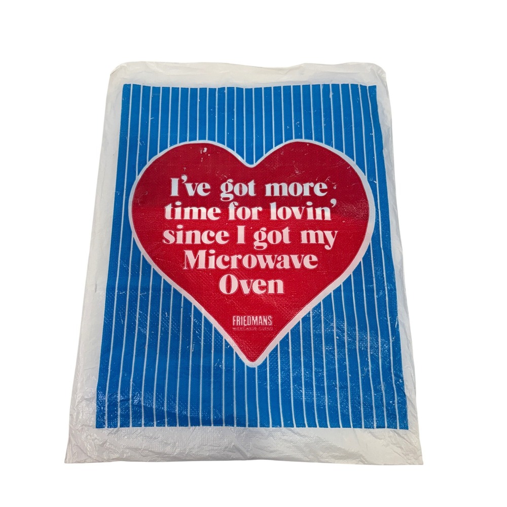 Vintage Friedmans‎ Microwave Specialists Plastic Bag Heart Advertising Retro